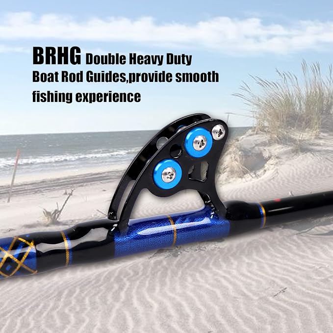Fiblink 1-Piece Saltwater Offshore Trolling Rod Conventional Boat Rod Carbon Fishing Pole(6 Feet, 30-50 lb/50-80 lb/80-120 lb)