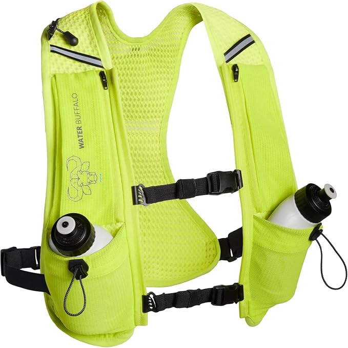 Water Buffalo Hydration Running Vest - Quiver Hydration Vest - Running Hydration Vest with Dual Water Bottles - Lightweight Water Backpack for Running,