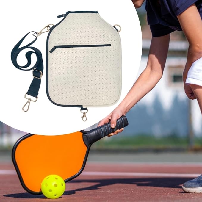harayaa Pickleball Racket Cover Neoprene Protective Paddle Storage Carrier Pouch with Zipper And Detachable Adjustable Shoulder Strap Suitable for Facility Tr