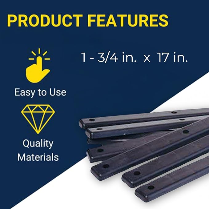 Tie Down - Boat Trailer Bunk Slicks - Bunk Boards - Pack of 8 PVC Bunk Slicks for Boat Trailer - 1-3/4 in.x 17 in.