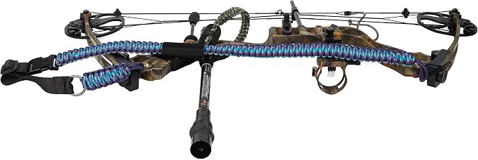 SUNYA Paracord Compound Bow Sling with V2 Upgraded Magnetic Connection System. Lightweight Hands Free Shoulder Carrying Sling for Bow Hunting, Field Archery and 3D