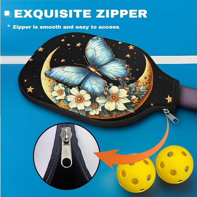 Pickleball Paddle Covers, Durable Polyeste Paddle Cover,Anti-Drop Paddle Storage Bag