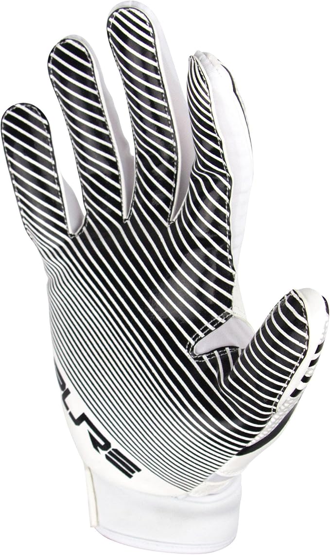 Pure Athlete Football Wide Receiver Gloves - Elite Sticky Grip Gloves, Drip Gear for WR and Defensive Backs - Adult, Youth, Men and Boys