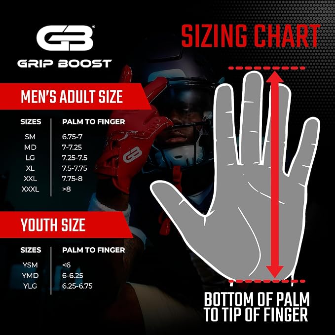 Grip Boost Football Gloves - Peace Stealth 6.0 Boost Plus Sticky Technology - Adult and Youth Football Gloves for Wide Receiver - Men's and Boys Sizes