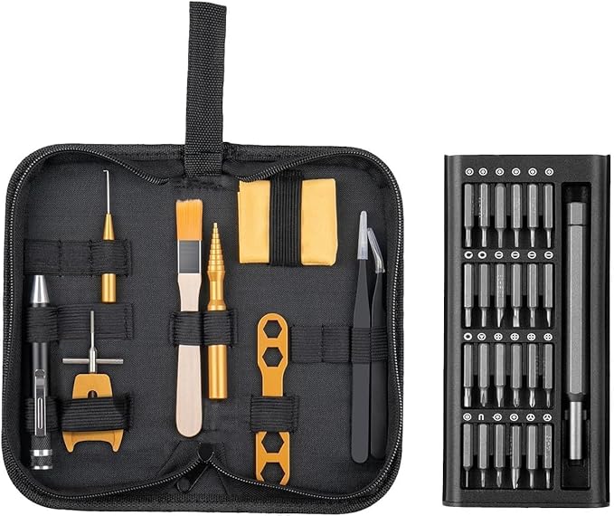 QUA'ANNYU Fishing Reel Maintenance Kit, Professional Fishing Reel Care & Repair Tool Set with 24/30/38-in-1 Screwdriver Set