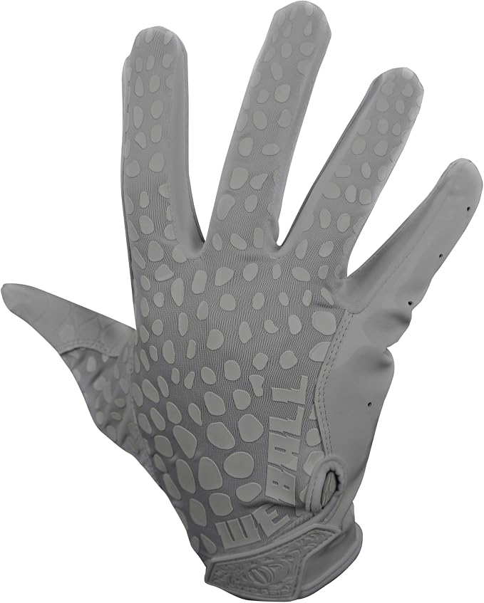 We Ball Sports Hypr-Grip Football Gloves, Men’s Sticky Silicone Palm Receiver Gloves