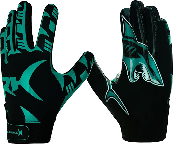 Non-Slip Tacky Football Gloves Ball Feel Sensation, Football Receiver Gloves in Youth, Adult, and Kid Sizes, Ultra Sticky Silicone Strong Palm Grip