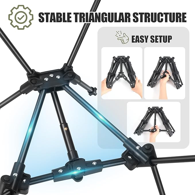AuroraTrail Ultralight Backpacking Camping Chair – Only 2.7 lb, Supports 330 lb, Compact Folding Outdoor Seat with Carry Bag, 7075 Aluminum Frame for Hiking, Camping & Festivals (Black)