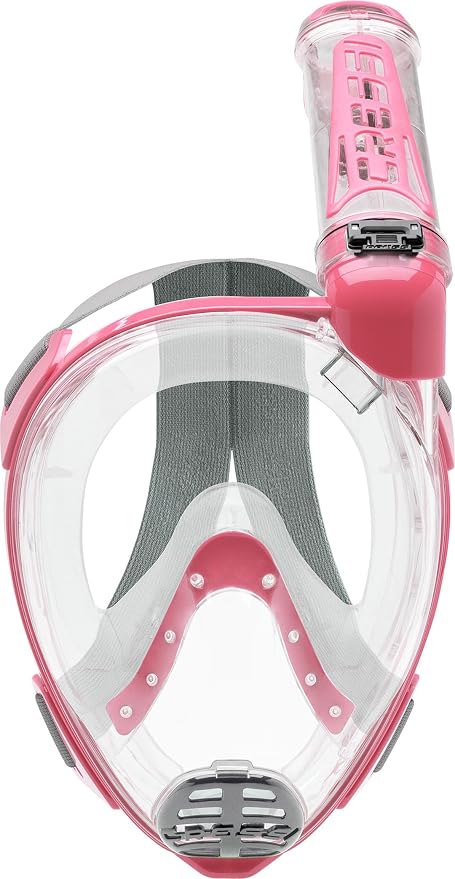 Cressi Adult Snorkeling Full Face Mask - Wide Clear View, Anti-Fog System - Easy Breathing: Safety First - New 2019 - Duke Dry: Designed in Italy: Quality Since 1946