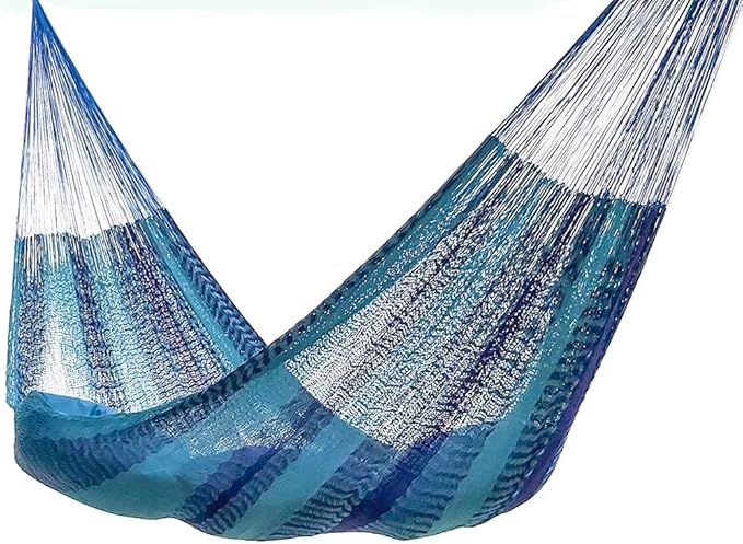 Handmade Matrimonial Hammock - Hammocks Rada Handmade Yucatan Hammock - Artisan Crafted (Two Blues)