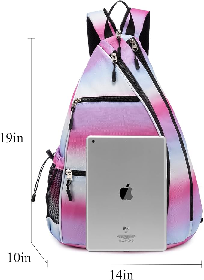 Sucipi Pickleball Bag - Men's & Women's Pickleball Backpack, Adjustable Sling Bag w/Fence Hook/Large Capacity/Safety Pocket