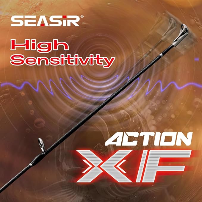 SEASIR Salminus Travel Fishing Rod, 4 Piece M/MH Biatcaster Rod | , XF Baitcasting Rod, Portable, 40T Carbon Fiber, Fuji O, EVA Grip, Saltwater Freshwater Bass Trout Big Fish