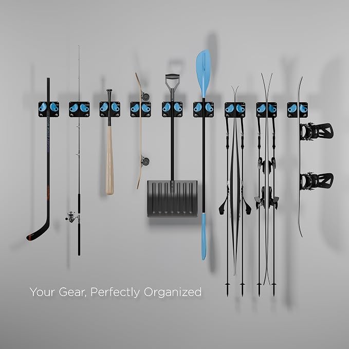 Gravity Grabber, The OG - Ski & Snowboard Wall Mount, Indoor Garage & Home Storage Organizer, Damage-Free Grip, Holds Skis/Boards/Poles/More, Space-Saving Premium Gear Rack, (White 1-Pack)