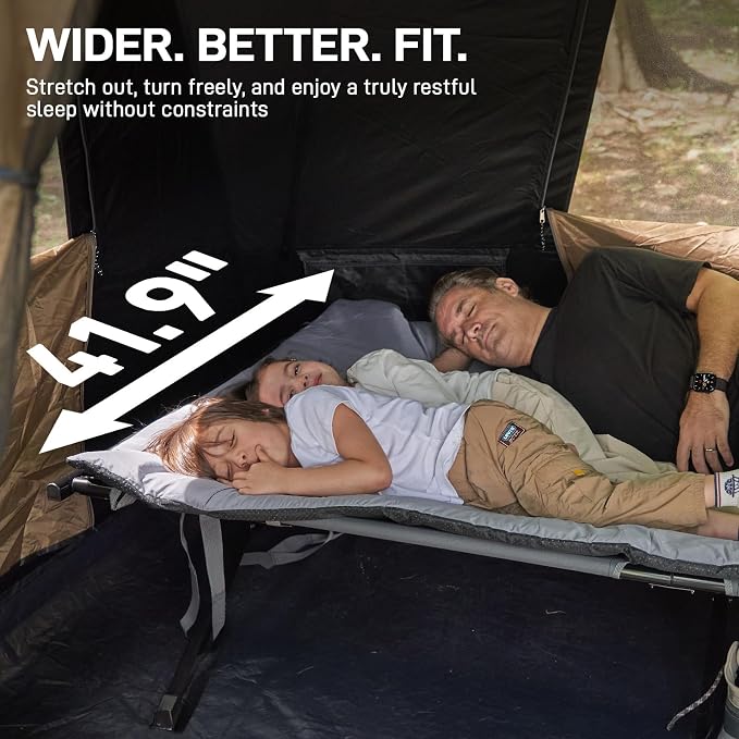 EVER ADVANCED 85" Extra Wide Sleeping Pad for Camping, 2.36" Thick Cotton Camping Mattress Pad with Carry Bag, Portable Roll Up Camping Cot Pad for Adults, Tent, SUV, Travel & Floor