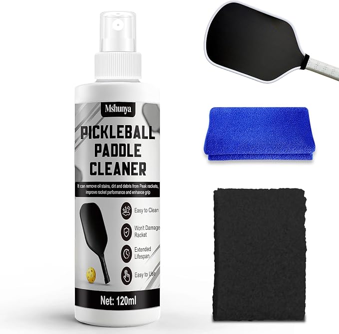 4.06 Oz Pickleball Paddle Cleaner, Restore the Luster of the Racket Surface | 5*7*1 Cm Pickleball Paddle Eraser, Includes a Towel to Remove Dirt and Sweat, Suitable for All Rackets