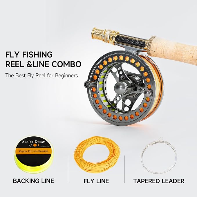EX-ALC Fly Reel 3/4 5/6 7/8 9/10WT CNC Machined Large Arbor Aluminum Fly Fishing Reels Silver/Gunsmoke Fly Reels