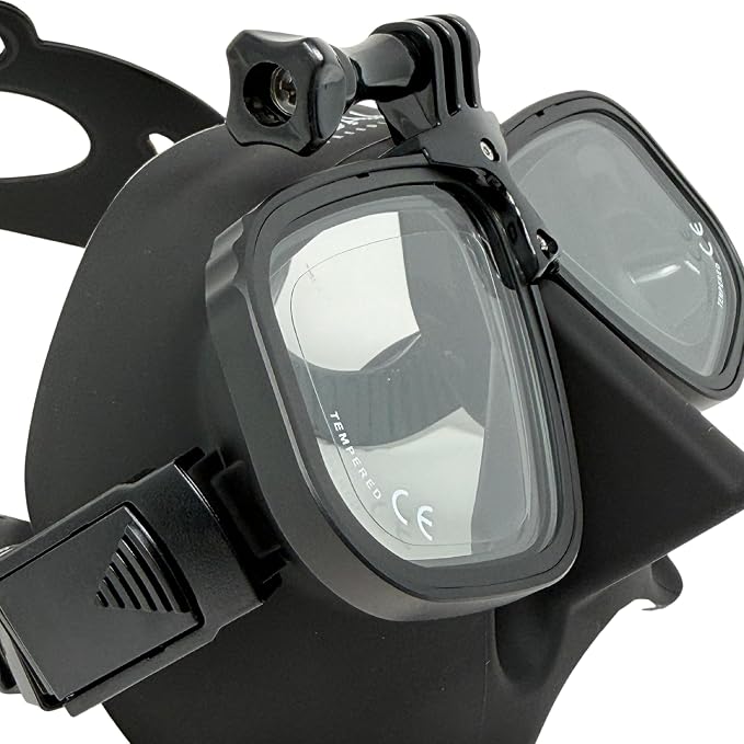 Tidal APEX Freedive Mask with Action Camera Mount- Low Volume Designed for Freediving, Spearfishing, Scuba Diving, and Snorkeling. Advanved Anti-Fog Freediving mask.