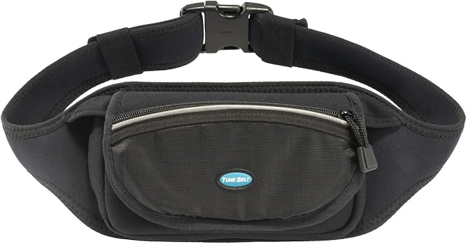 Tune Belt SP1 Running Belt Waist Pack Cell Phone Holder for Men & Women, Water-Resistant Case fits All Apple Samsung - iPhone 15 14 13 12 Pro, Pro Max, Plus, XS, XR, Galaxy S23 S22 -Black