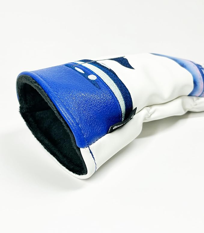 Golf Headcover for Hybrids and Fairway Woods Premium Leather Head Cover. Digitally Printed and Embroidered Design.