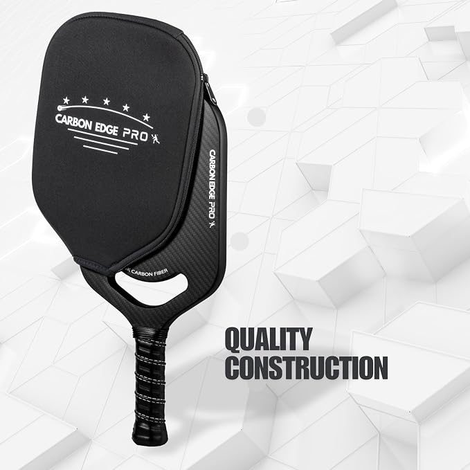 3K Carbon Fiber Pickleball Paddle Racket, with Breathable Grip, 19mm Polypropylene Honeycomb Core, Balanced Power and Spin Training & Recreational Paddle