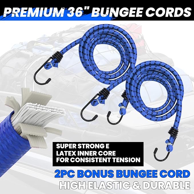 Ratchet Straps Medium Duty 4 Pack -1 Inch x 15 Feet (1,823LB Break Strength)- Motorcycle Tie Down Straps -Soft Loops with Bungee Cords- Ratchet Tie Down Set for Powersports, Motorcycle or Moving Cargo