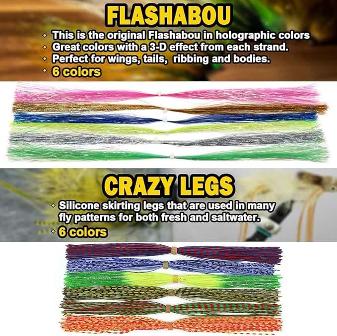 XFISHMAN Fly-Tying-Kit-with-Tools-Materials Fly-tieing-Starter-kit for Fly Fishing Lure Building jig Making Set