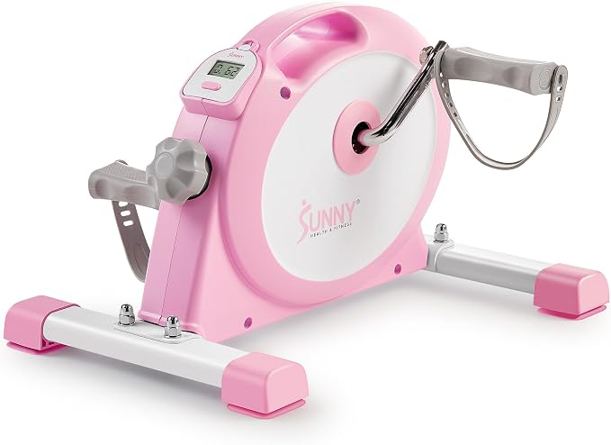 Sunny Health & Fitness Smart Under-Desk Bike Exerciser, Low-Impact Cardio Cycling Equipment for Home/Office, Mini Paddler for Arm/Leg Mobility Training, Free SunnyFit App
