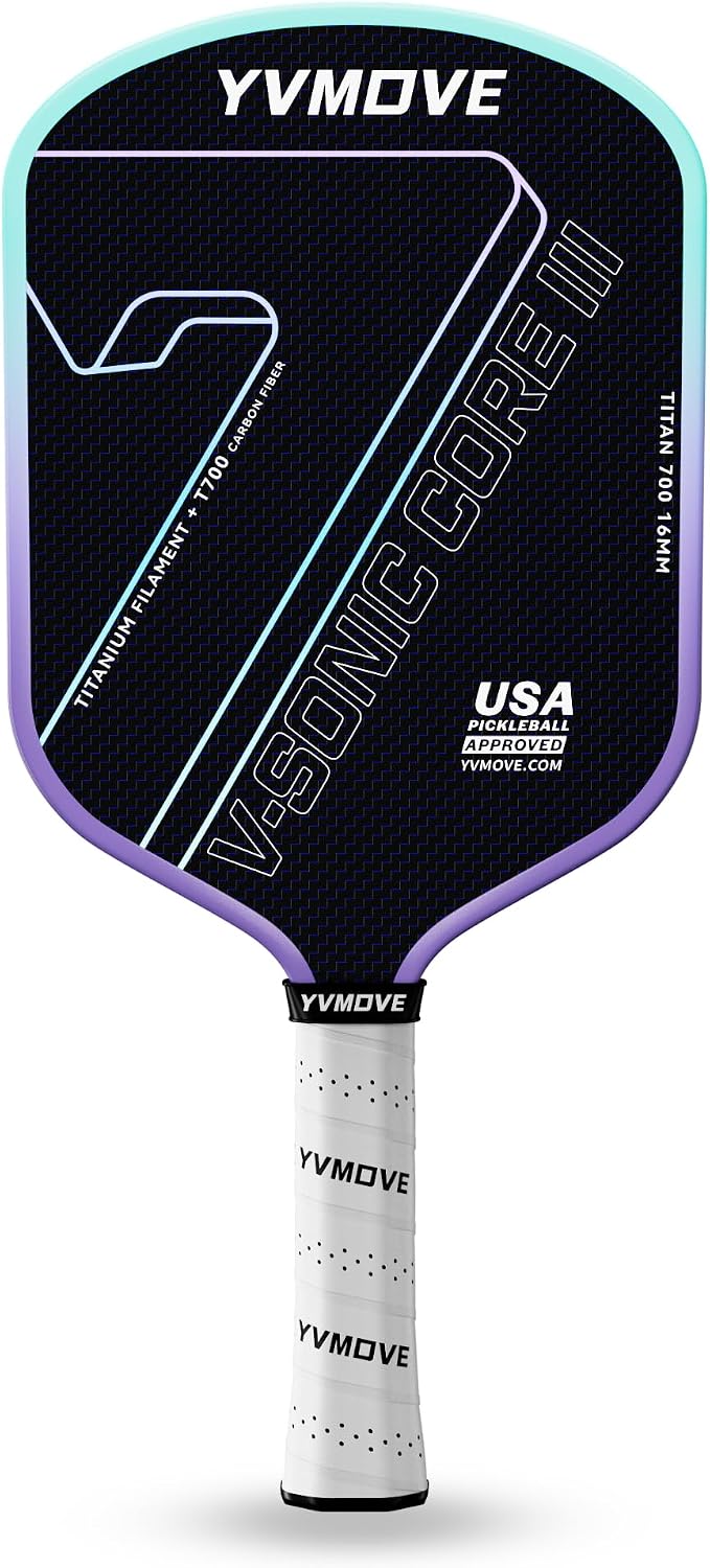 Pickleball Paddles | USAPA Approved | Raw Carbon Fiber Face | Max Control & Effortless Power | 16MM Core Anti-Shock | Intermediates to Pros