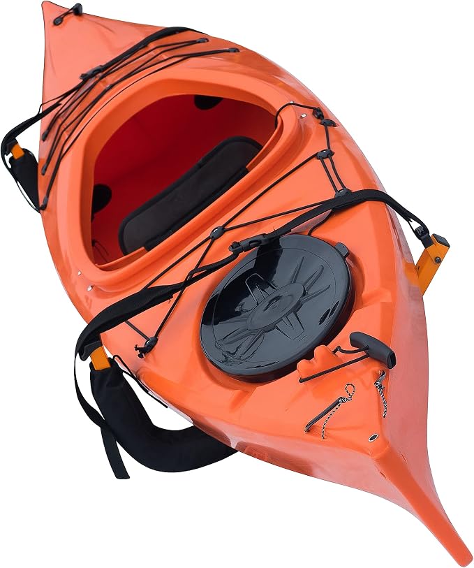 Kayak Storage Hooks - Set of 2 Wall Mount Garage Hangers - 125lbs Capacity Rack for Paddleboards, Surfboards, or Snowboards by Rad Sportz (Orange)