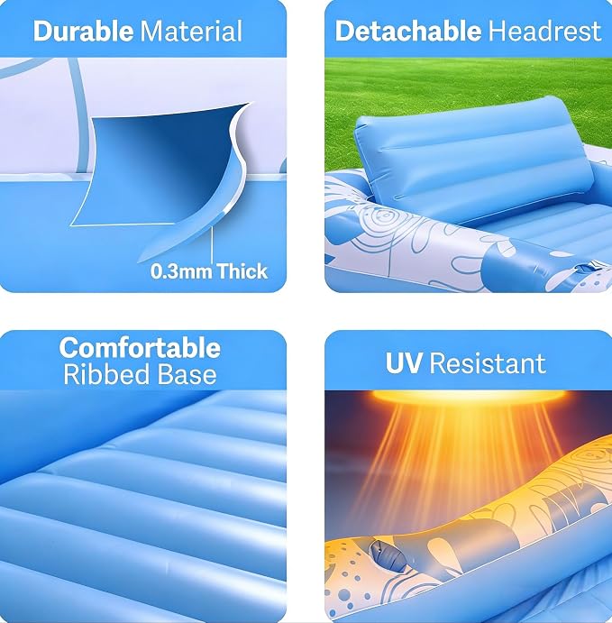 Inflatable Pool Float for Adults