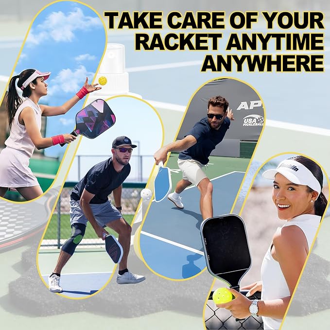 4.06 Oz Pickleball Paddle Cleaner, Restore the Luster of the Racket Surface | 5*7*1 Cm Pickleball Paddle Eraser, Includes a Towel to Remove Dirt and Sweat, Suitable for All Rackets