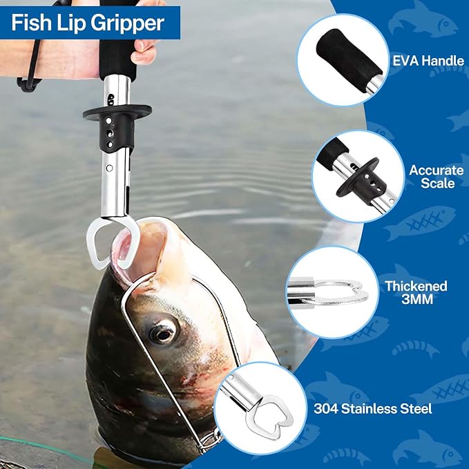 Fishing Advent Calendar 2025 for Men & Teen Boys – 24-Day Christmas Countdown Calendar with Fishing Tools, Lures & Accessories – Fish Lip Gripper, Xmas Gift for Son, Husband, Boyfriend, Brother, Girl