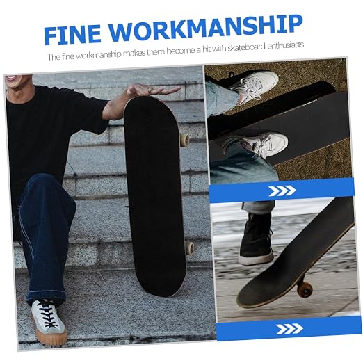 DECHOUS 5pcs Slip Sandpaper Skateboard Grip Tape Sheets Longboard Grip Tape Sticker