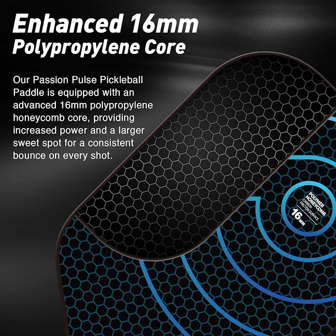 Pickleball Paddles 2026,Carbon Fiber Pickleball Paddle,16mm T700 High Grit & Spin, Professional Pickle Ball Paddles Set Designed for Ultimate Spin & Consistency