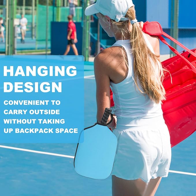 PATIKIL Pickleball Paddle Covers Neoprene Pickleball Racket Sleeve Paddle Storage Bag with Carrying Strap for Pickleball Paddles