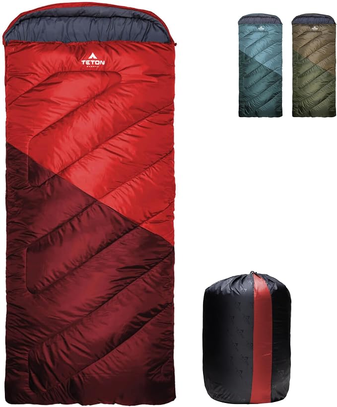 Teton Celsius XXL Sleeping Bag, Cold Weather Sleeping Bags for Adults and Kids, Camping Made Easy and Warm. Compression Sack Included