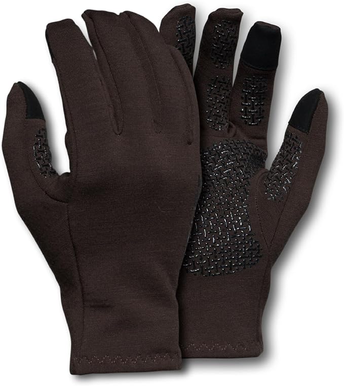 First Lite Rugged Wool Fleece Glove | Merino Wool Hunting Gloves for Men | Silicone Grip Palm with Touchscreen Compatible Fingertips