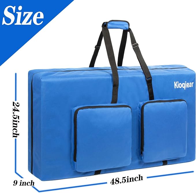 Cornhole Carrying Case - Fits 4' x 2' Regulation Size Board, Heavy-Duty Cornhole Boards Bag with Protective Padded Foam and Two Large Pockets for Outdoor Games