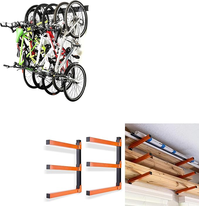 Ultrawall 6 Bike Storage Hanger and Lumber Storage Metal Rack with 3-Level