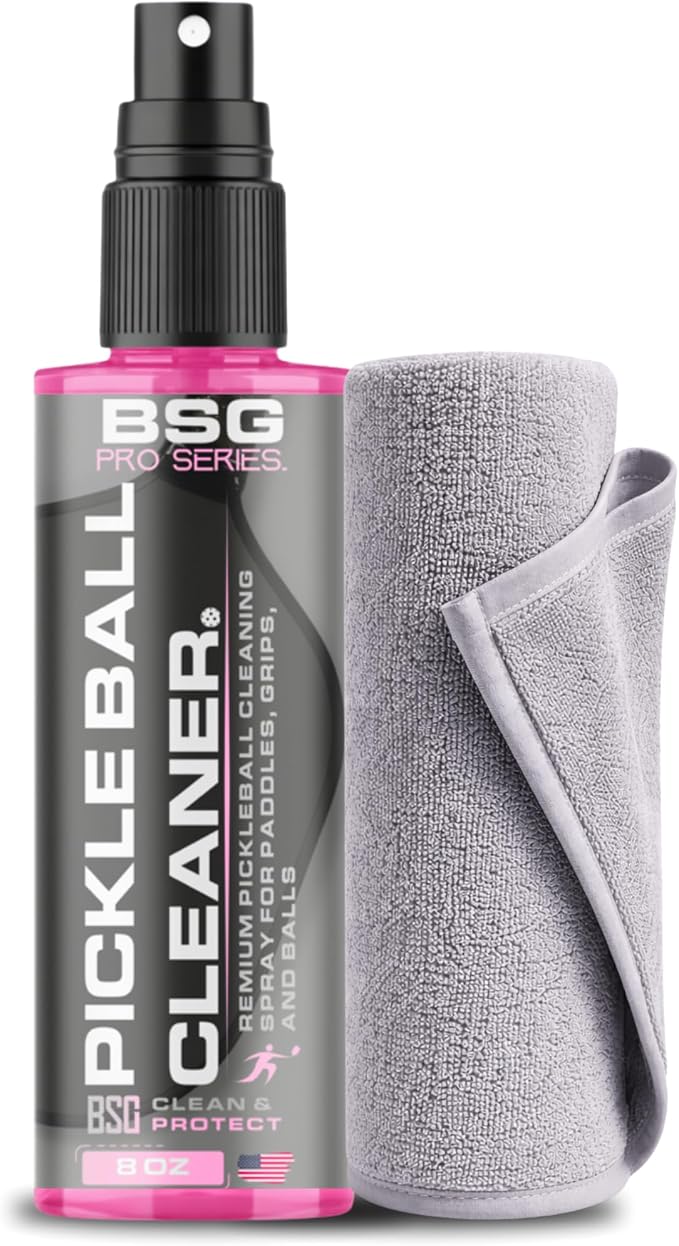 Pickleball Paddle Cleaner, Grip & Paddle Reset Spray, Erase Dirt & Grime, Improve Accuracy, Remove Sweat and Scum | 8 floz
