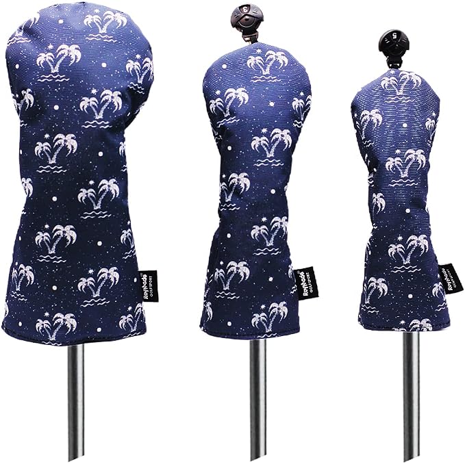 Golf Club Head Covers 3 Pack Waterproof Cloth Head Covers for Driver/Fairway Wood/Hybrid Fit All Golf Clubs Headcover #1#3#5 for All Brands