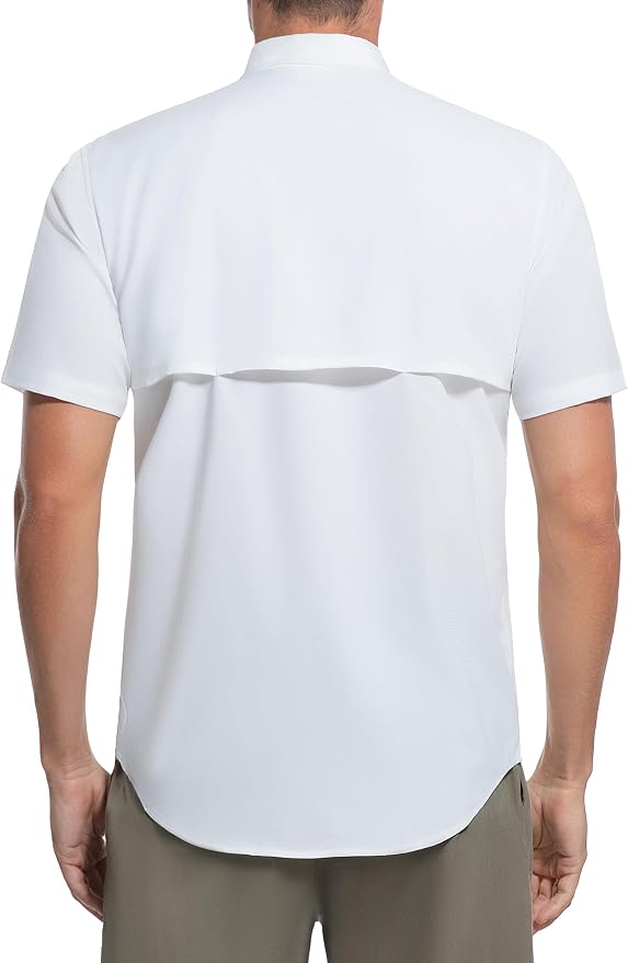 Men's Outdoor Sun Protection Shirts Short Sleeve Quick Dry Lightweight Breathable UPF50 Hiking Fishing Travel Camping