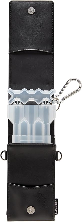 Casemaster Voyager Leatherette Wallet with Nomad Case, Holds 3 Steel Tip or Soft Tip Darts Fully Assembled, Portable Storage Accessories
