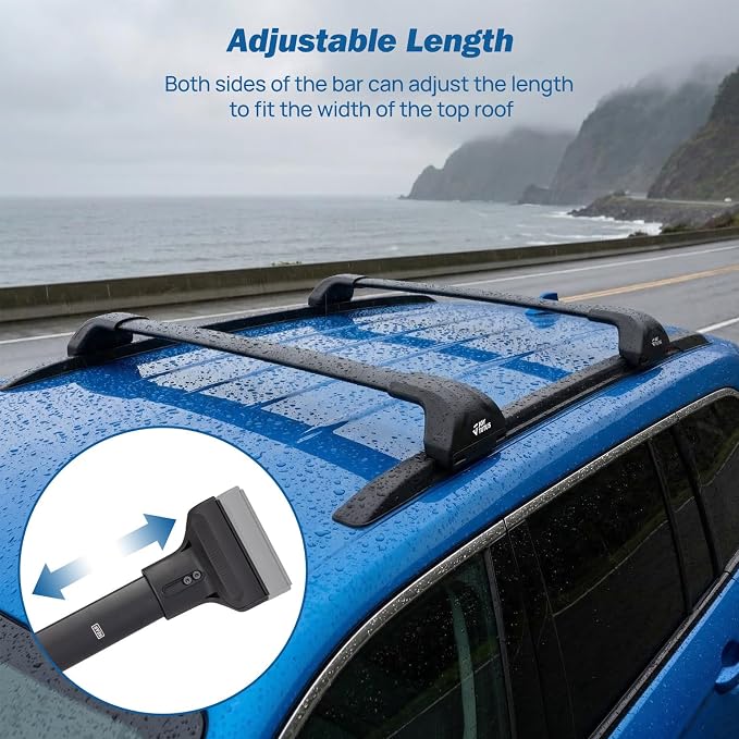JOYTUTUS 300lbs Heavy Duty Lockable Aluminum Roof Rack Cross Bars Compatible with Jeep Grand Cherokee L 2021-2026 (3-Row) & Grand Cherokee WL 2022-2026 (2-Row)