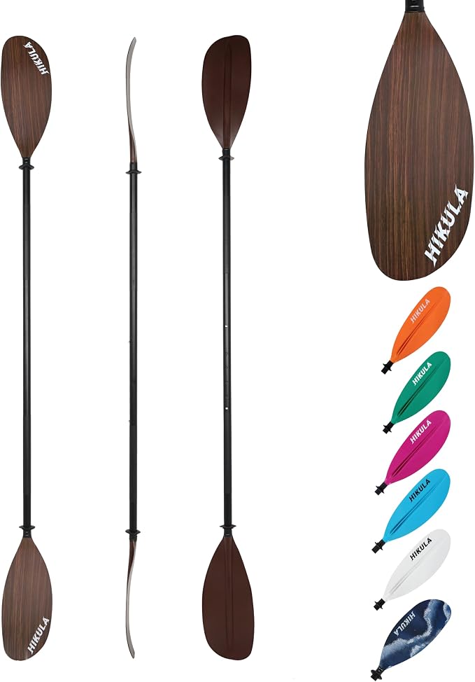 Kayak Paddles Aluminum Shaft Paddle with Nylon Blades, Floating Adjustable Kayaking Oars, 3 Piece, 220-240cm/86-94 Inches,Black/Rose/Teal