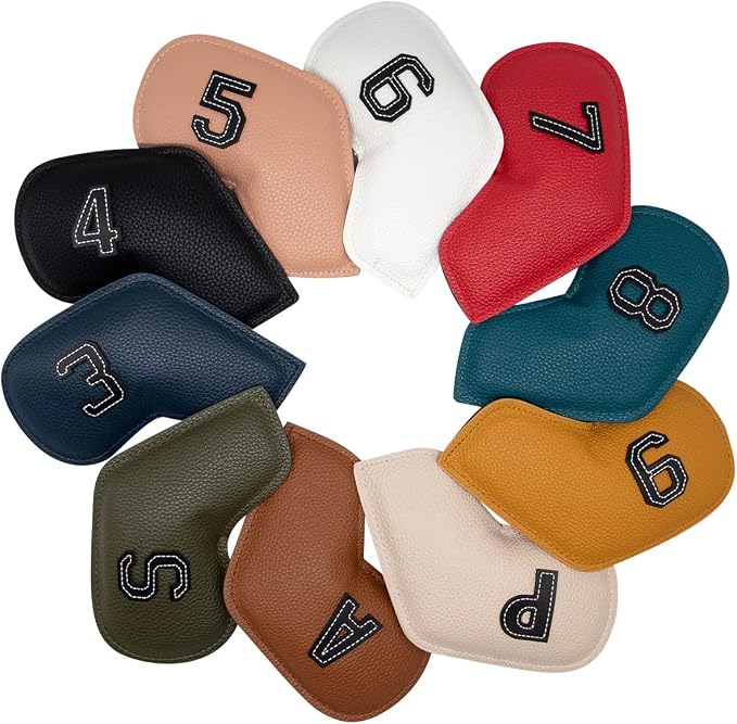 10Pcs/Set Number Golf Iron Cover Headcover Colorful Golf Iron Head Covers (3-9 APS)
