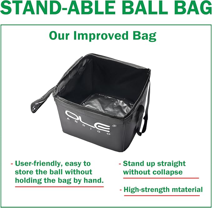 Tennis Ball Hopper Tennis Ball Basket with Side Pockets Lightweight Tennis Ball Cart Holds 160 Balls, Portable Sports Teaching Cart with Wheels for Tennis Player