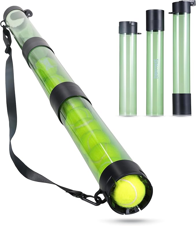 Spalding - Ball Retriever Tube for Pickleball, Tennis & Padel, Portable Ball Pickup Collector, Easy No-Bend Ball Gathering Tool, Lightweight Training Accessory for Practice & Coaching (Green)