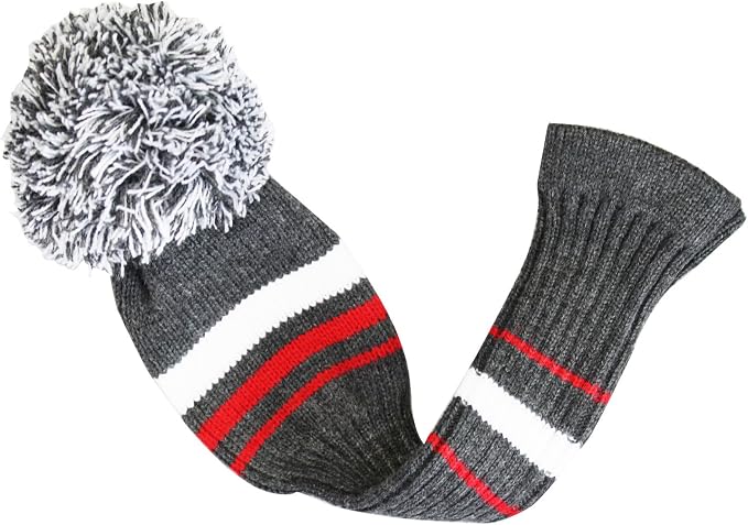 Scott Edward Golf Club Head Covers Set of 4, Acrylic Yarn Double-Layers Knitted, with Rotatable Number Tags