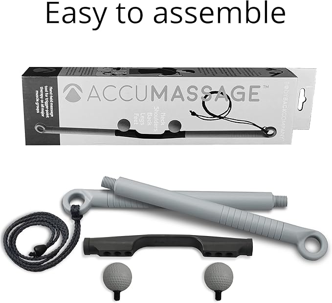 Body Back AccuMassage FSA Eligible - Dual Pressure Point Massage Tool & Massage Hammer - 2 in 1 Design - Shiatsu Neck Massager Tool, Golf Ball Percussion Massager for Deep Tissue Pain Relief (2 Pack)